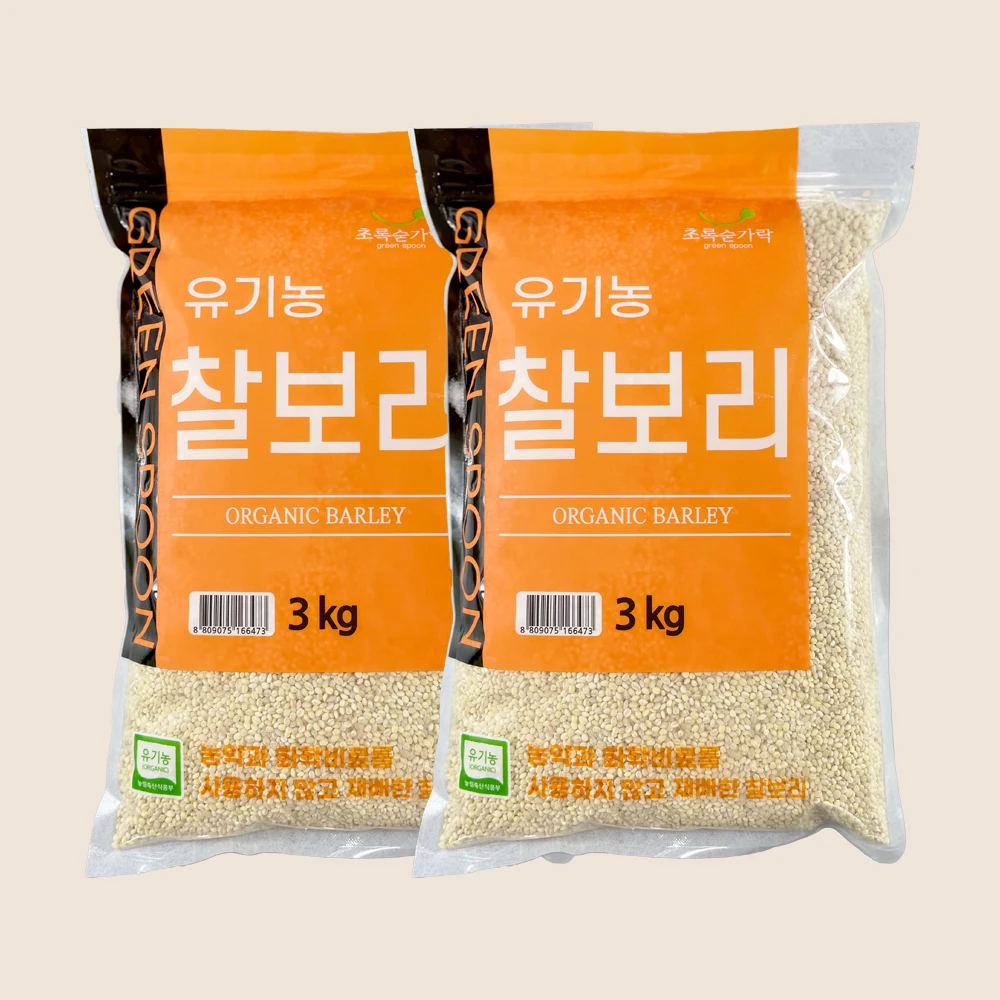 [초록숟가락] 유기농 찰보리 3kg x 2ea