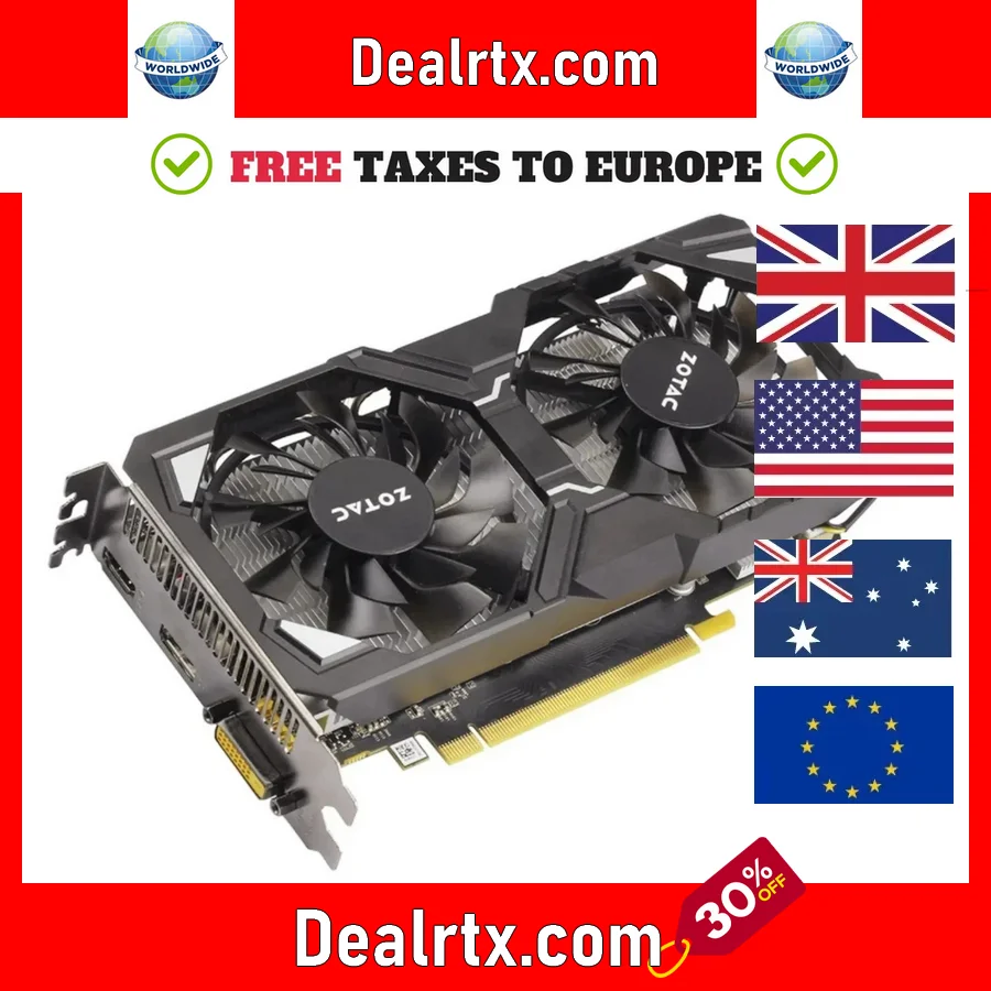 2024 GTX 1060 6GB Graphics Card GTX 1060-6GD5 Video Cards GPU Desktop PC Computer Game Screen Map RTX 2060 GTX 750 950 Videocar