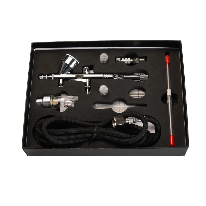 Professional gravity feed double action mini 9cc spray gun set spray painting Gundam makeup manicure facial tattoo art spray gun