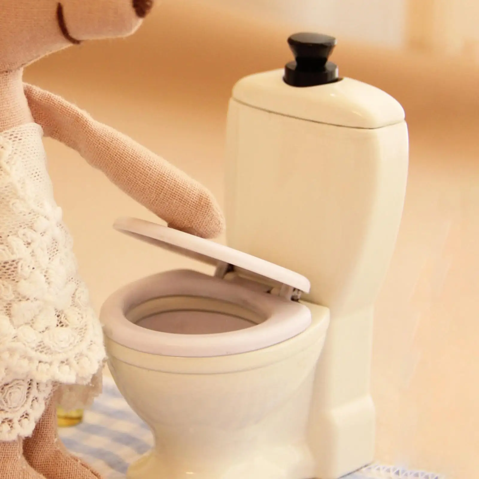 Mini modèle de toilette 1:12, accessoire de maison de poupée, décor décoratif de salle de douche, meubles de salle de bain, cadeau amusant, Mini jouet de Collection