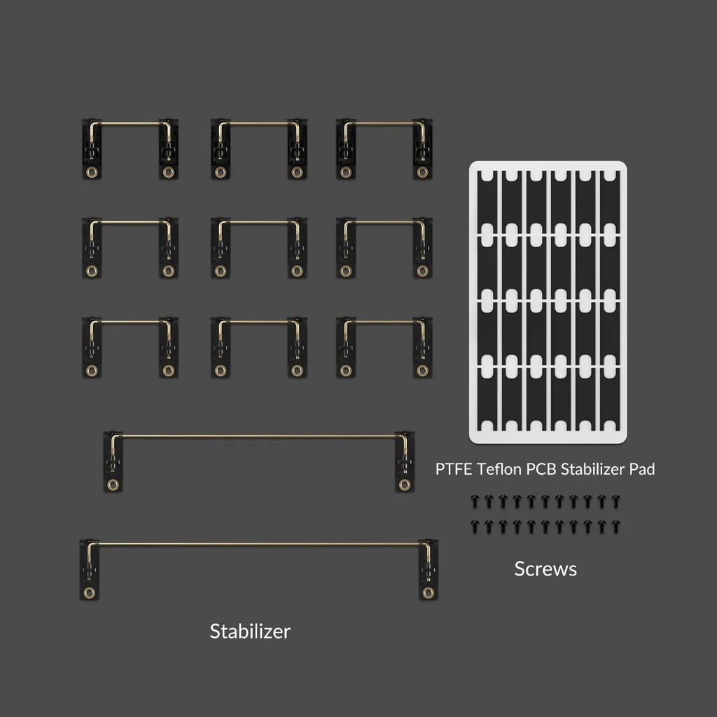 Akko PCB Screw-in Stabilizer Transparent Multi-color for Customization Mechanical Gaming Keyboard DIY Kit Barebone Keyboards