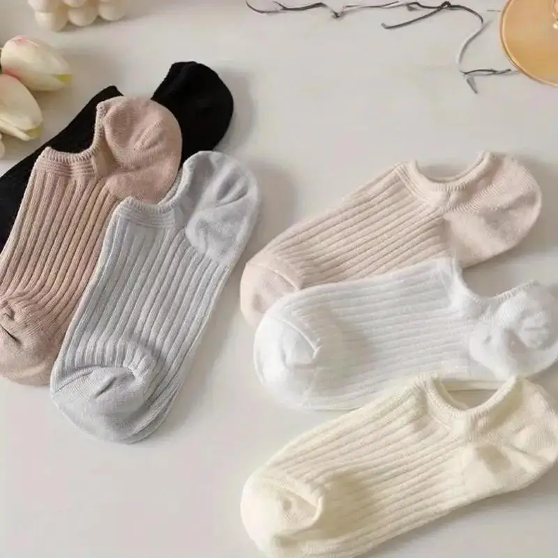 18 pares de meias esportivas macias e elásticas, meias simples e invisíveis de cores mistas para outono e inverno, essenciais para fitness