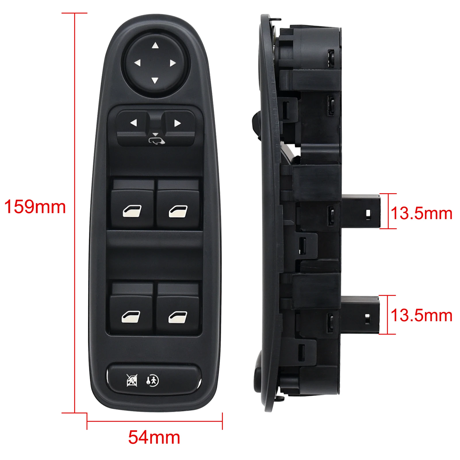 6554YH 6554.YH Electric Power Window Switch For Citroen C4 Picasso 2004-2013 Master Control Lifter Botton