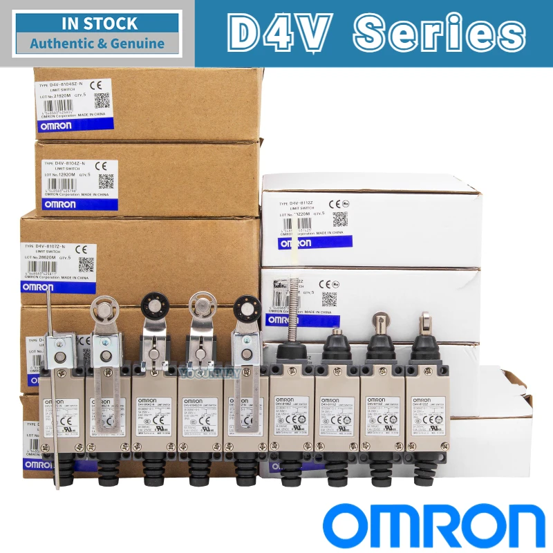 OMRON Limit Switch D4V-8108SZ-N Original New Authentic 8104SZ-N 8107Z-N 8166Z 8111Z 8112Z 8122Z Series for Industrial Use