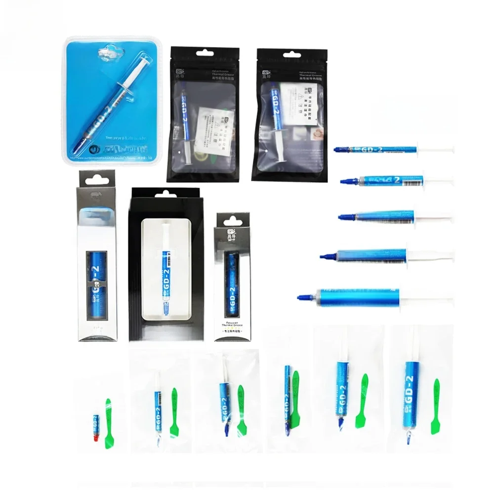 Net Weight 1/3/7/15/30 Grams 7.5W/M-K Gray GD-2 Thermal Conductive Grease Paste Plaster Heat Sink Compound for CPU GPU SY BA BR