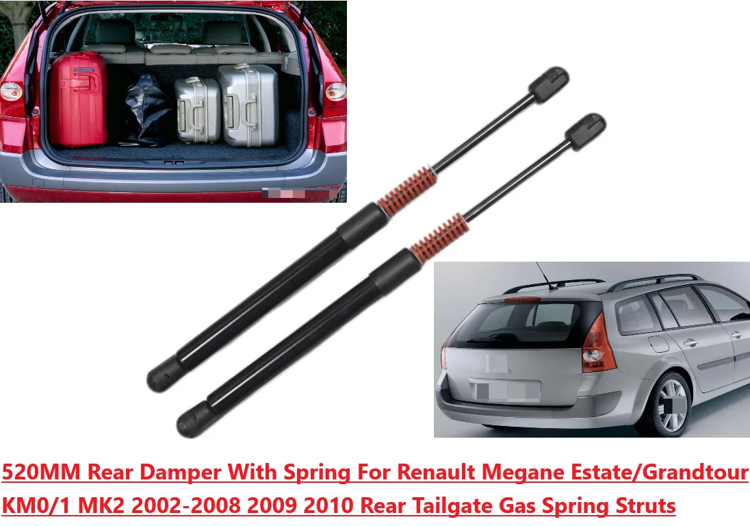 

546MM Rear Damper With Spring For Renault Megane Estate/Grandtour KM0/1 MK2 2002-10 Rear Tailgate Gas Spring Struts Lift Support