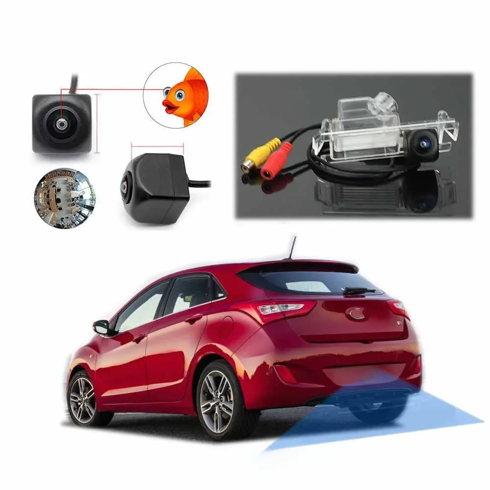 VKAUTO rybie oko kamera tylna dla Hyundai I30 HB 2013 2014 2015 2016 2017 HD kamera cofania AHD CVBS — zdjęcie 2