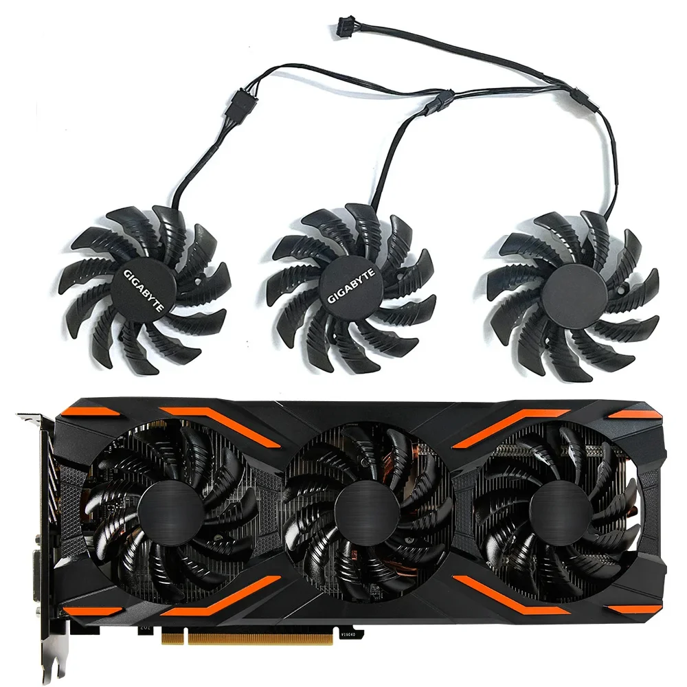 T 128010 SU 75MM 4Pin DC 12V 0.35A Wentylator chłodzący do Gigabyte Gtx 1080 Ti Gtx 1070 G1 Aorus Gtx 1060 1060 Gtx 980 CPU Cooler — zdjęcie 2