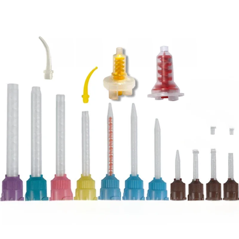 50 Teile/beutel Zahnmedizin Einweg Silikon Gummi Mischkopf 1:1 Für Abdruck Mischen Abgabe Pistole Dental Materialien