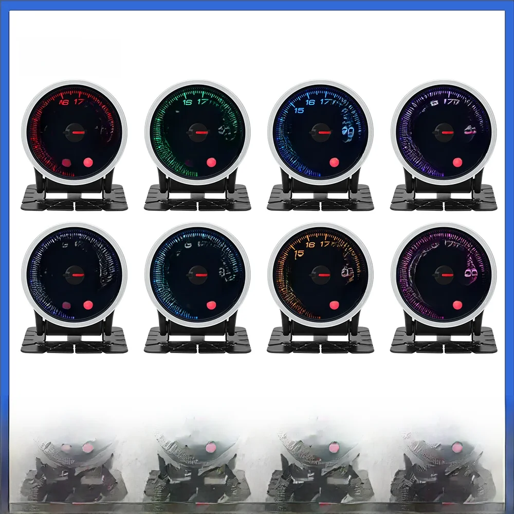 2 Inch 52 MM Rook Lens Gauge Auto Turbo Boost Meter Oliedrukmeter 3Bar 2Bar PSI Turbo Gauge 8 kleuren Backlight Met Elektron - afbeelding 2