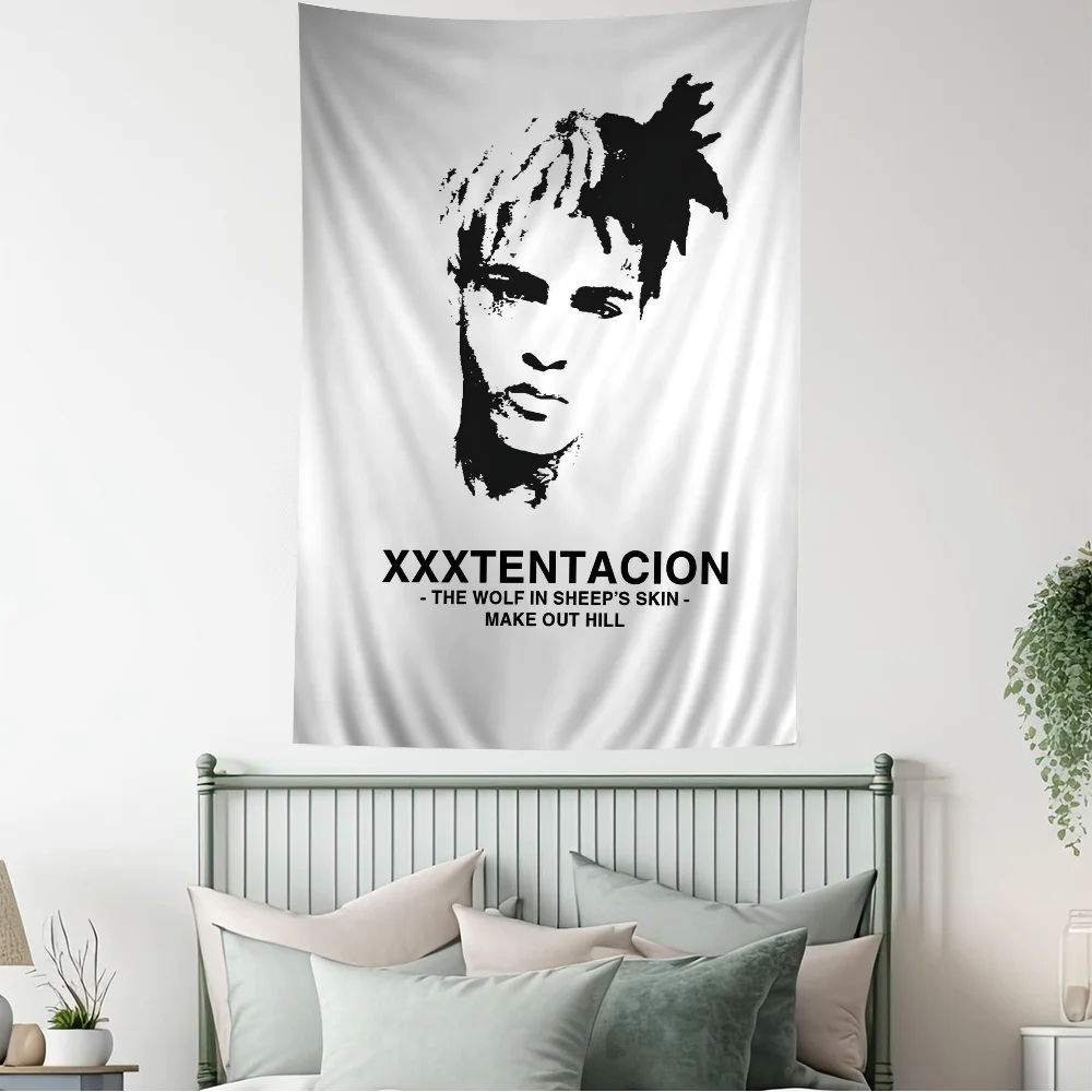 Hip Hop XXXTentacion Anime Wandteppich – Verfügt über Künstler + Anime-Vibes, funktioniert als Wandteppich, ideal zum Wandbehang im Wohnheim