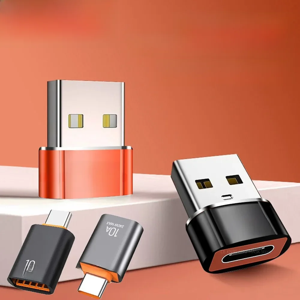 Adaptateur USB 3.0/2.0 vers Type C 10A, convertisseur OTG Type C mâle vers USB femelle pour ordinateur portable Xiaomi Samsung USB C, charge rapide