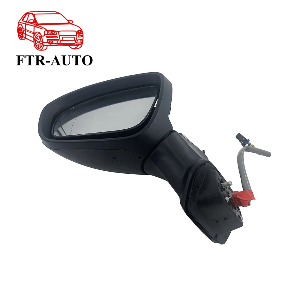 Left Black Rough Heatable Aspherical Electric Adjustment Wing Mirror 5 Pin without Cover 963027811R for Renault Captur II 2020