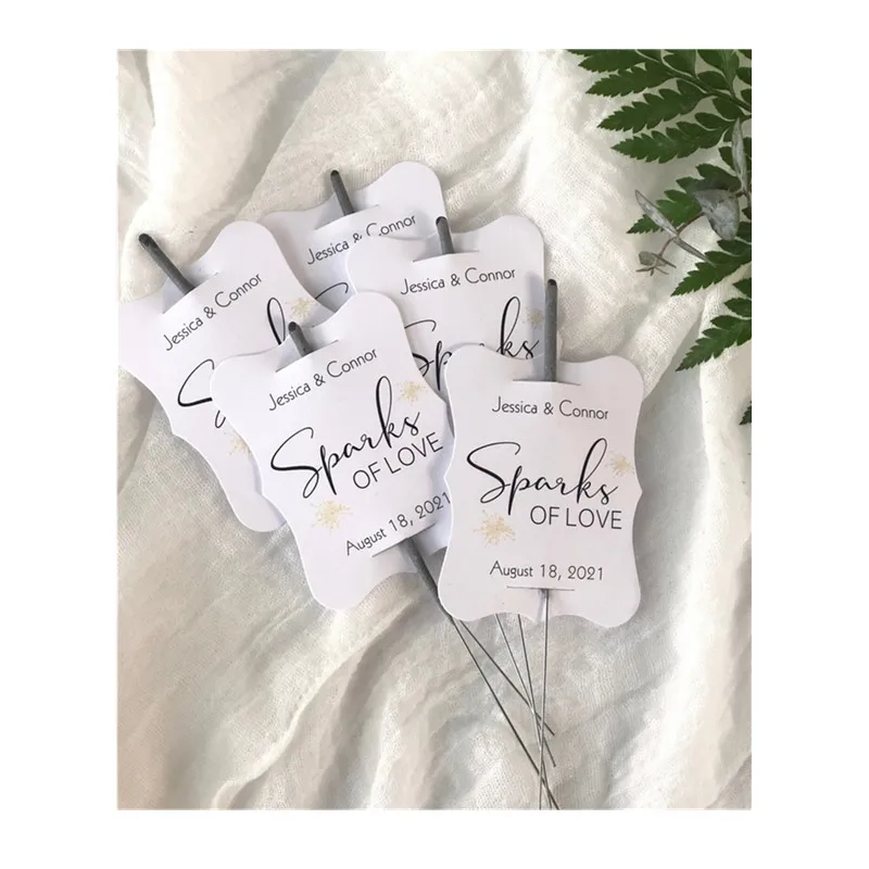 

50pcs Wedding Sparkler Tag, Custom Sparkler Tags, Sparks Of Love, Sparkler Sleeves, Unique Sparkler Tags, Sparkler Send Off