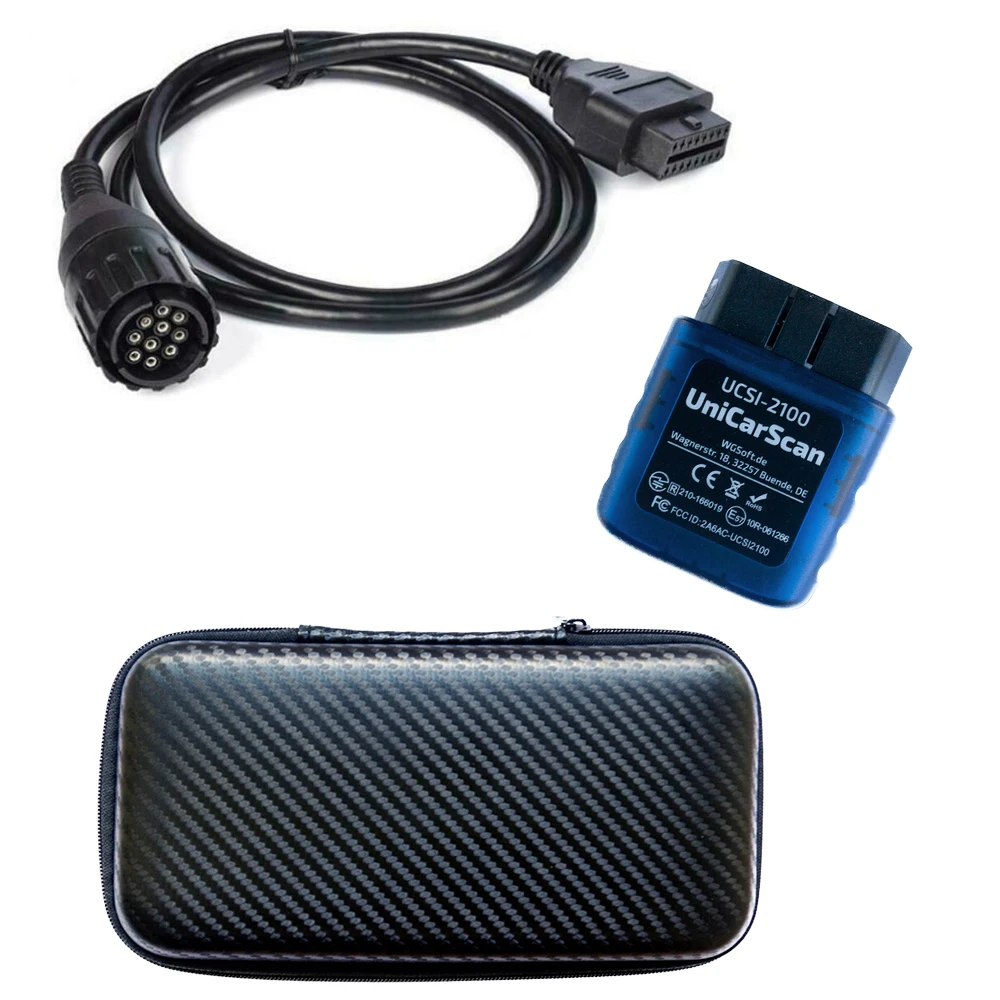 UniCarScan Bluetooth Adapter BMW Motorcycle Vehicle Triumph Ducati Motoscan Bimmercode TuneECU With 100cm Cable