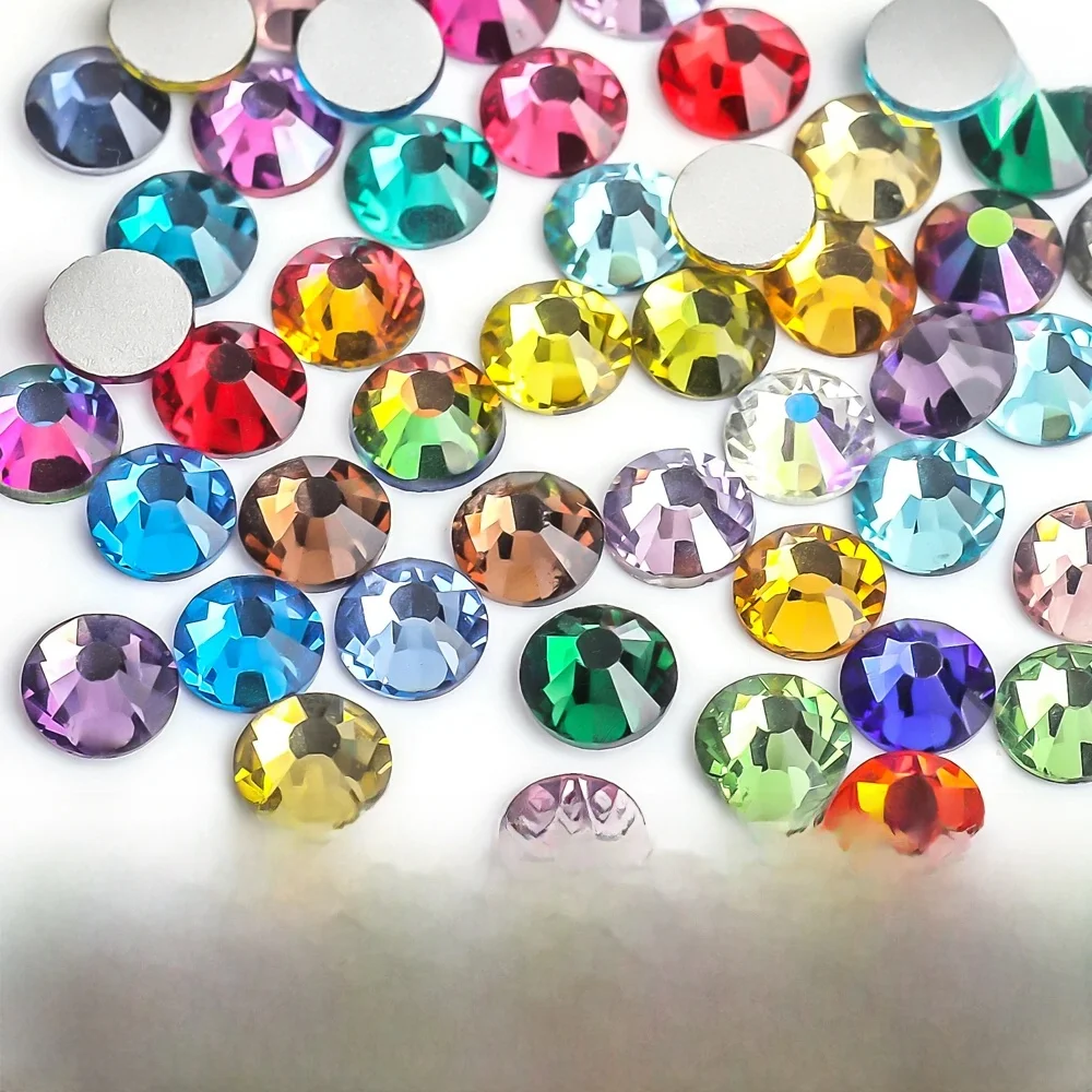 Glitter Crystal стразы Non Hotfix Rhinestones DIY Glass Rhinestone Flatback Diamond Nails Crystals Strass For Nail Charms Dress — 2