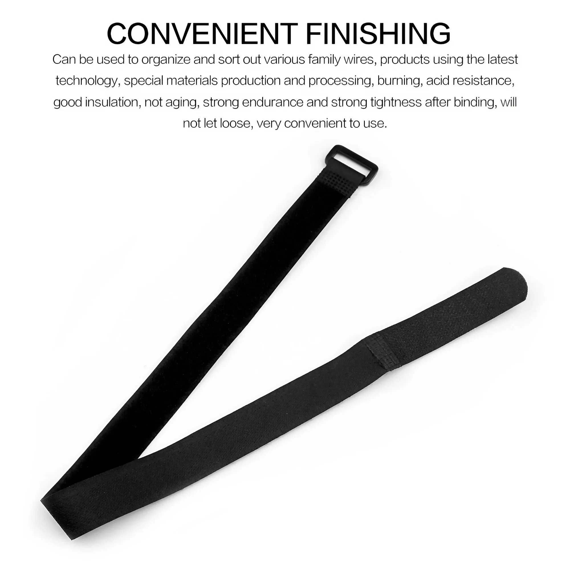 10 PCS 2*50cm Reusable Fastening Bike Tie Nylon Hook & Loop Durable Multil Purpose Self-adhesive High Quality Strap Cable Ties