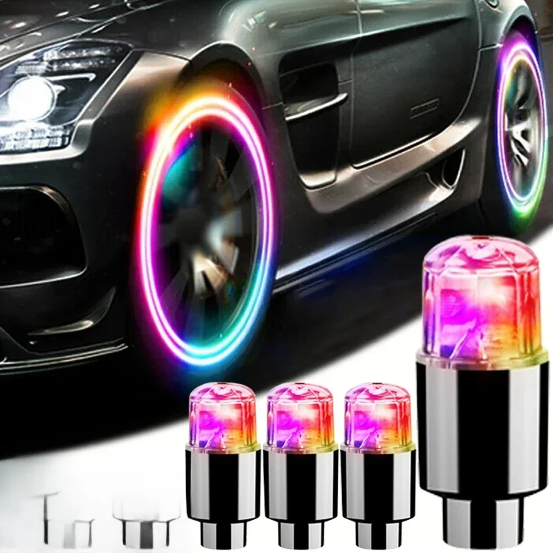 AliExpress Car Hub Ambient Light Bicycle LED Tire Lights Universal Car Neon Lamp Valve Cover Lights Tire