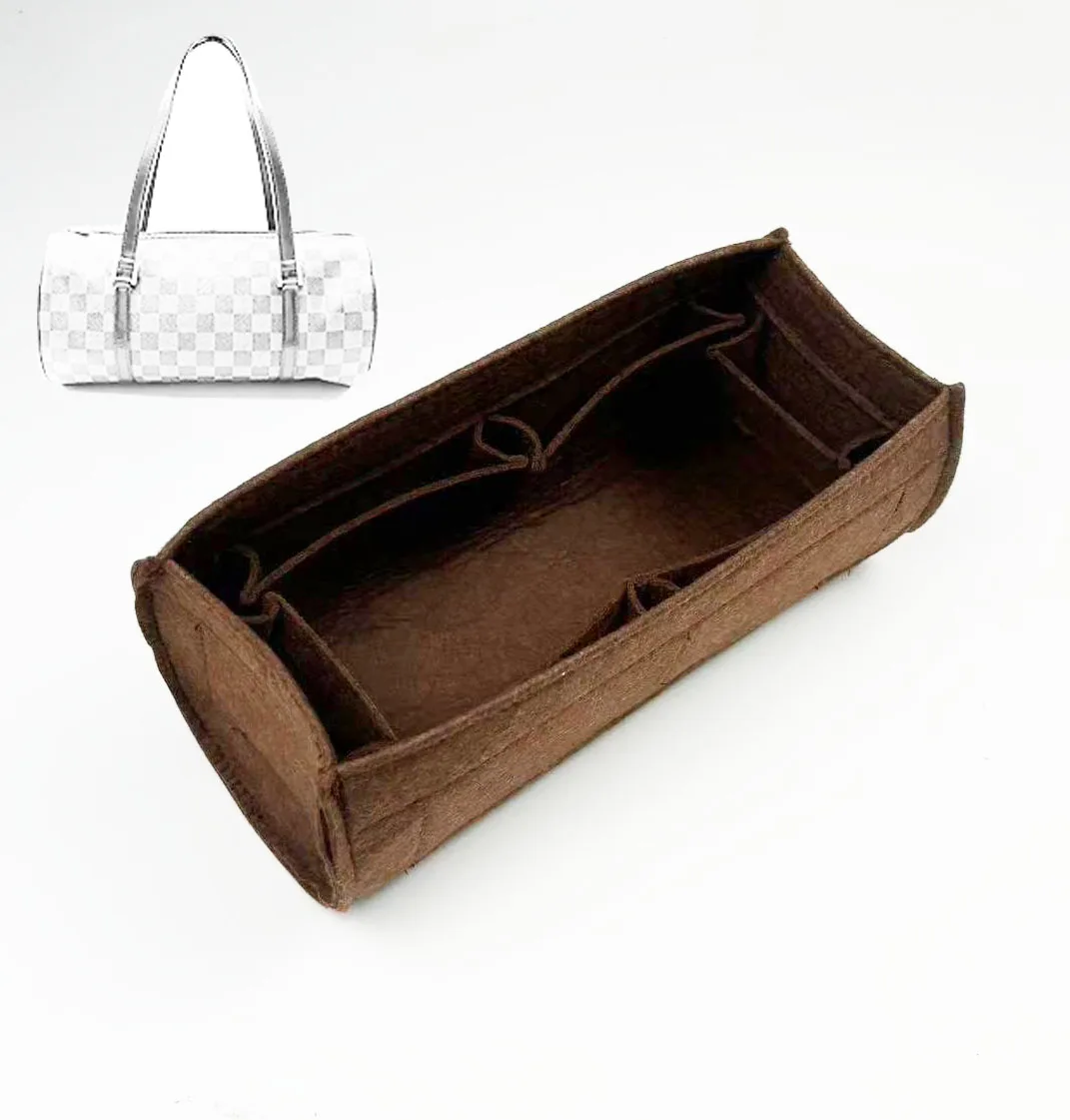 

For Purse Papillon 19 26 30 Barrel Insert Bag Organizer Makeup Bag Travel Portable Organizer Base Shaper Premium Felt Handmade