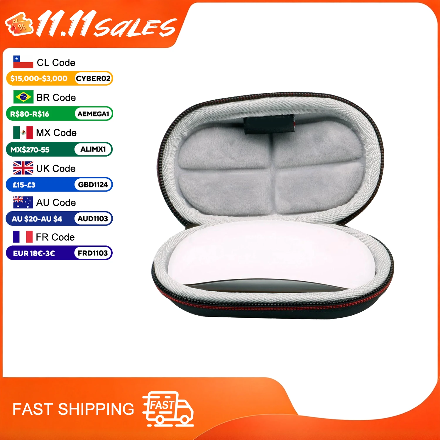 EVA Bag for Apple Magic Mouse I II 2nd Gen Hard EVA Protective Case for Magic Mouse Carrying Cover