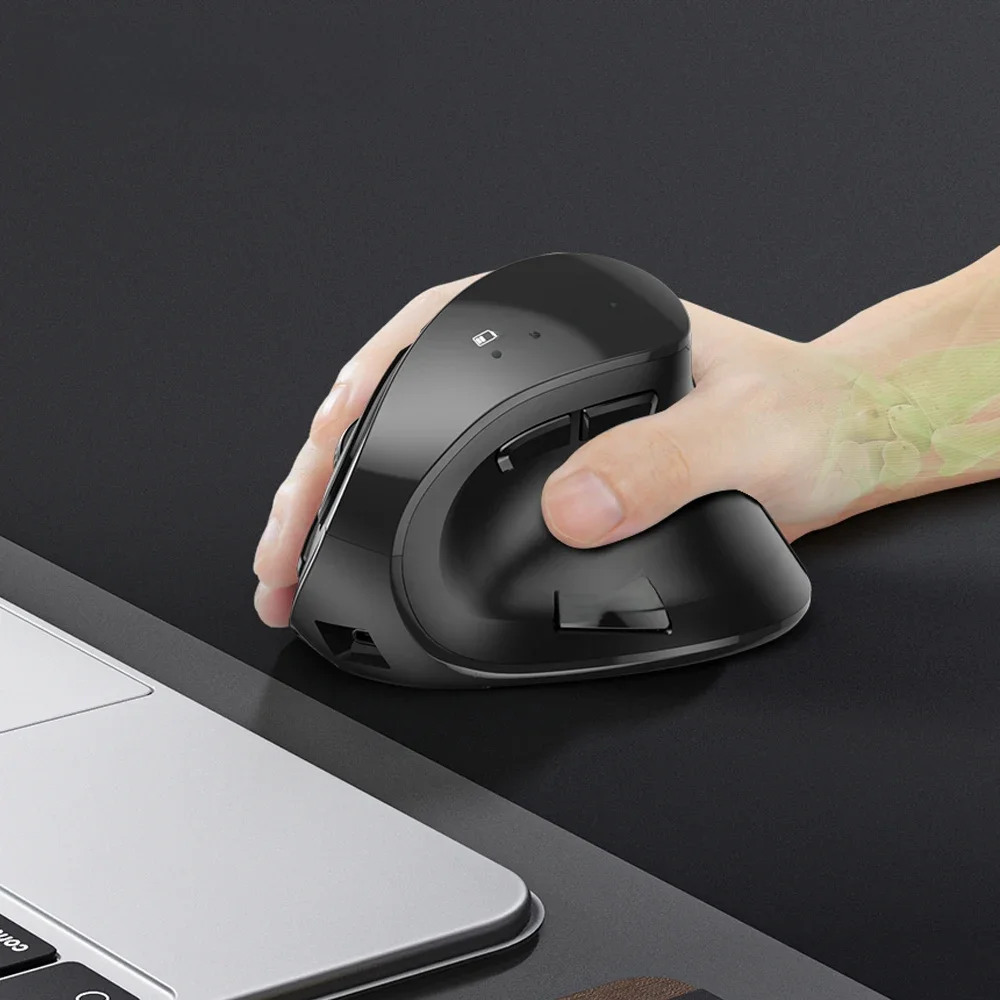 Seenda Vertical Wireless Mouse Bluetooth 5.0 3.0 Mouse for Tablet Laptop PC Mac iPad Rechargeable 2.4G USB Ergonomic gaming Mice