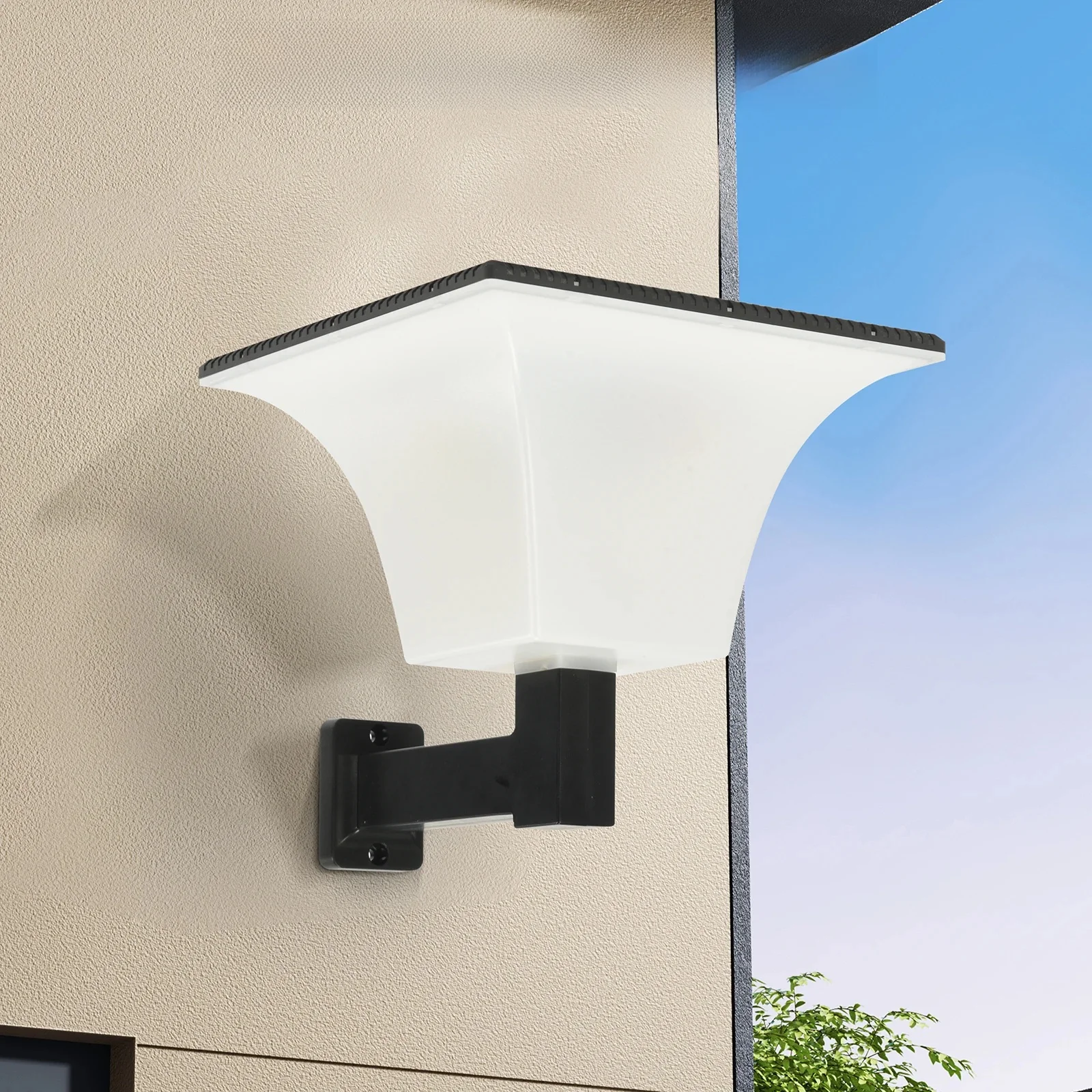 Lumières LED murales solaires avec capteur Radar extérieur étanche lumière de stigmate solaire lumière extérieure de porche pour l'éclairage d'entrée de garage