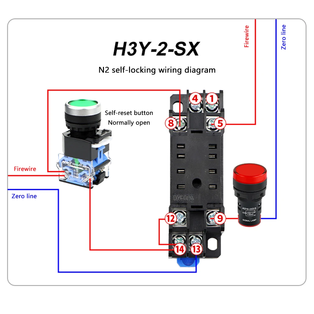 H3Y-2-SX Power-on Delay Rotary Knob 0.1S-99H Time Relay  DC12V 24V AC110V-220V Relays Power Supply Accessories