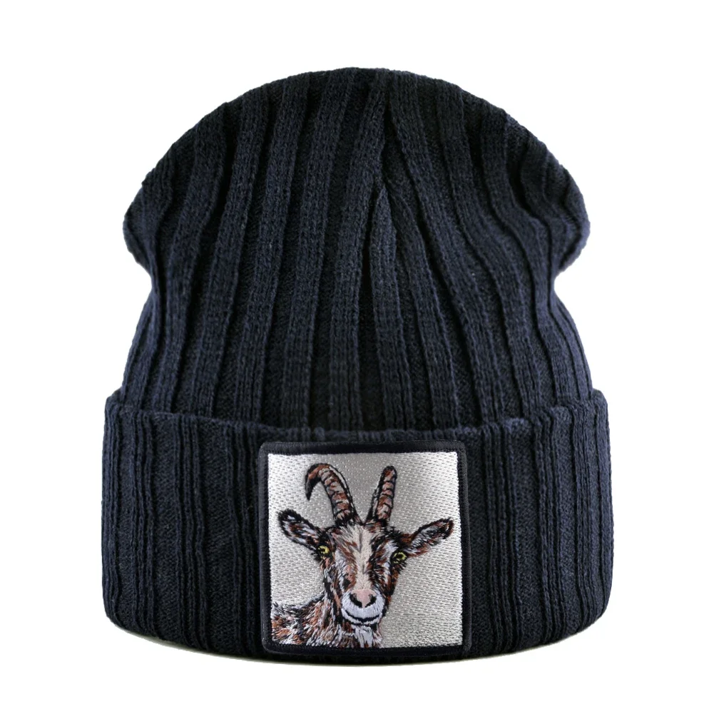 Nowa moda Czapka z daszkiem Mężczyźni Kobiety Jesień Zima Dzianina Czapka Skullies Chłopcy Dziewczyny Streetwear Hip Hop Bonnet Gorras Knit Black Hat — zdjęcie 2