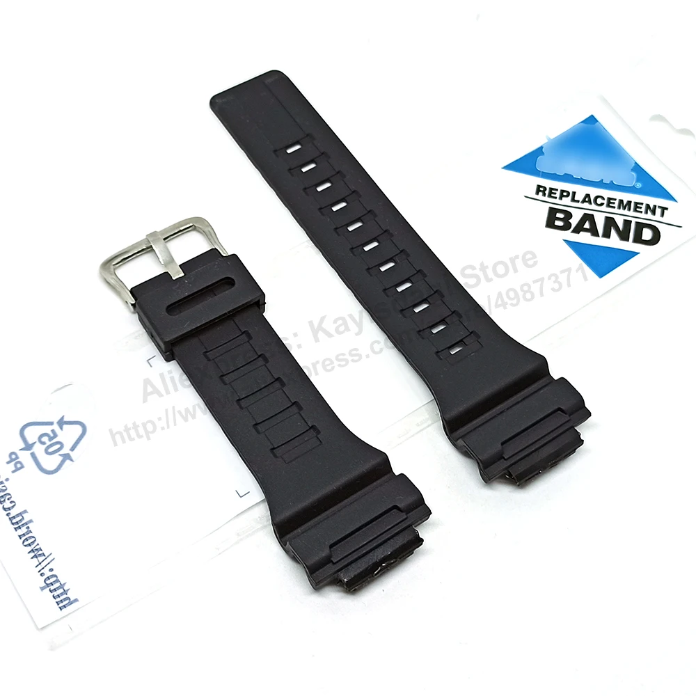 Fits/For Casio AEQ-110BW , AEQ-110W , AQ-S810W , W-735H , W-736H - Black Rubber Replacement Watch Band Strap