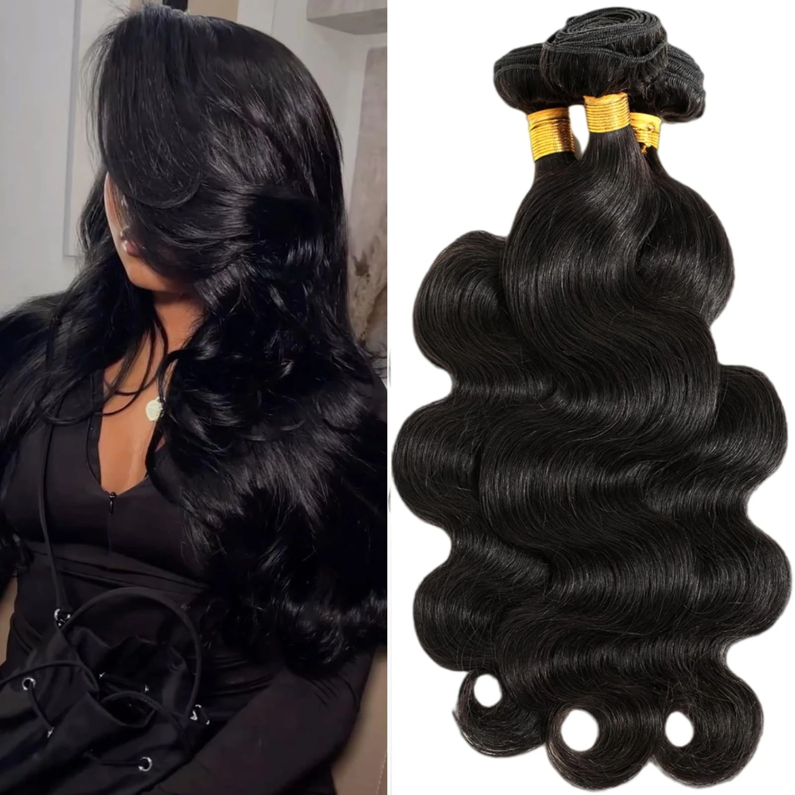 브라질리언 버진 1 3 번들 바디 웨이브 인간 헤어 번들 내추럴 블랙 번들 인간 헤어 익스텐션 진짜 인간 헤어 번들