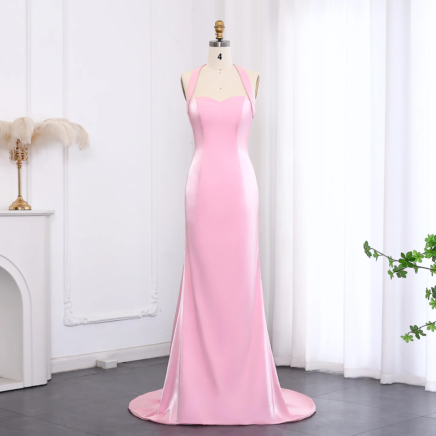 Sharon disse rosa halter sereia dubai vestido de noite com querida vermelha para mulher festa de casamento vestido de baile sf109 personalizado