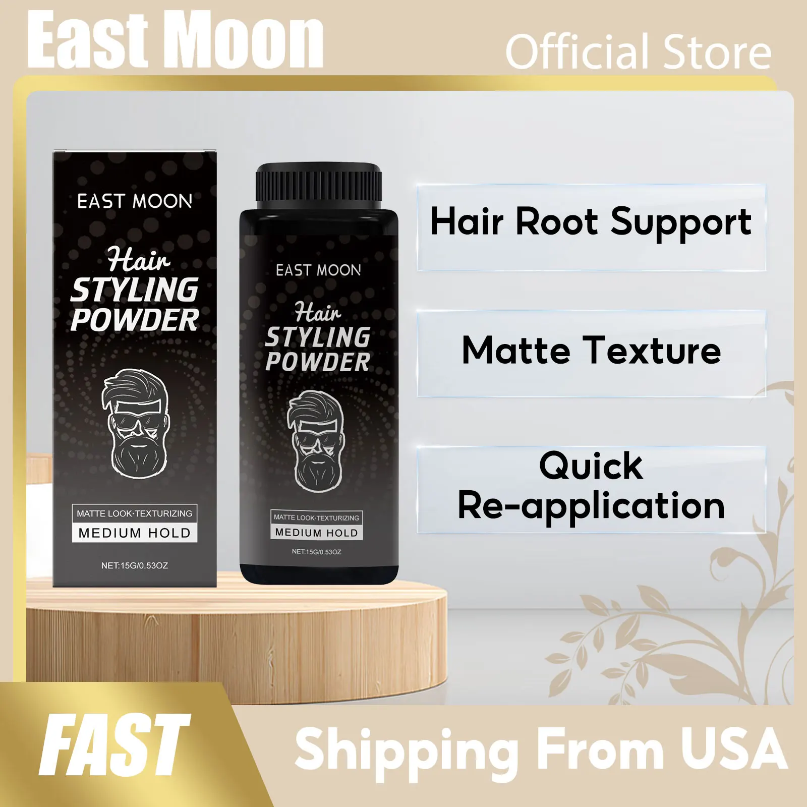 

East Moon Man Styling Fluffy Powder Increasing Volumizing More Thickening Shadow Non Grease Instant Cover Hair Texture Powders