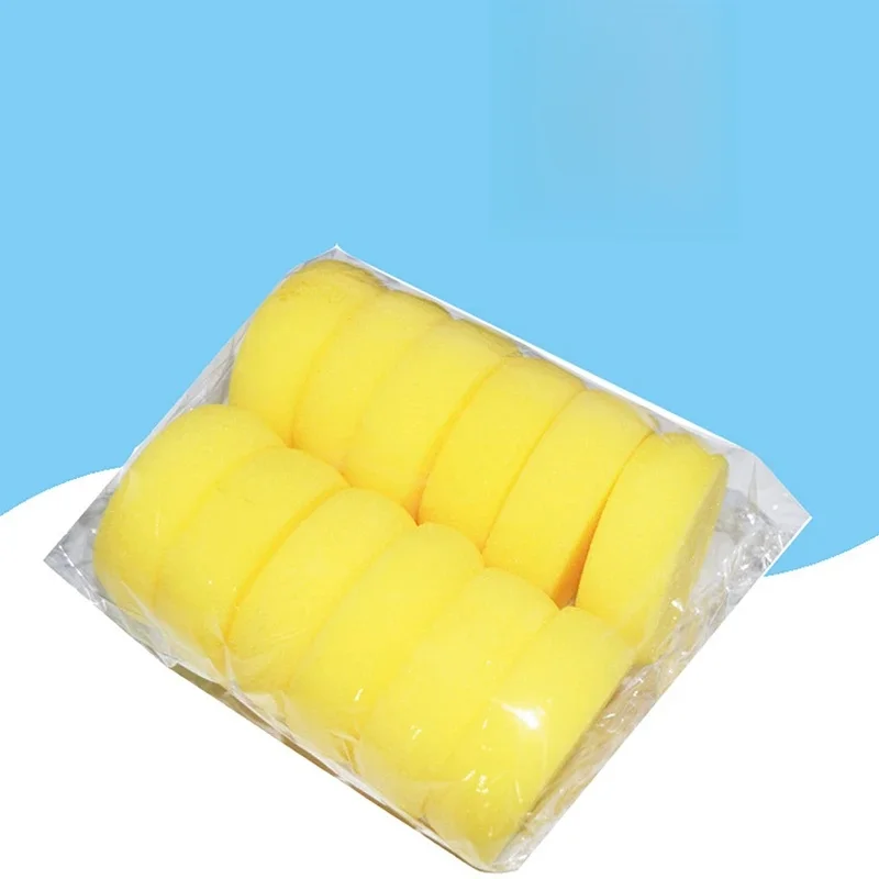 Mousse céramique de forme ronde pour enfants, 12 pièces/lot, éponge absorbant l'eau pour dessin, Sculpture, outils de poterie, accessoires