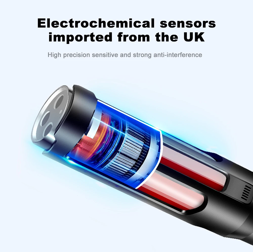 Yingshiwei-alcoholímetro de Gas S3 sin contacto, Sensor de Alkomat de mano, probador de respiración Digital, Detector de Alcohol portátil de policía