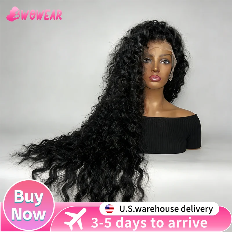 

40-дюймовый глубокий волнистый 13x6 13x4 Hd Парик из натуральных волос на кружеве Водные вьющиеся парики Кружевные фронтальные парики Человеческие волосы для женщин Плотность 200%