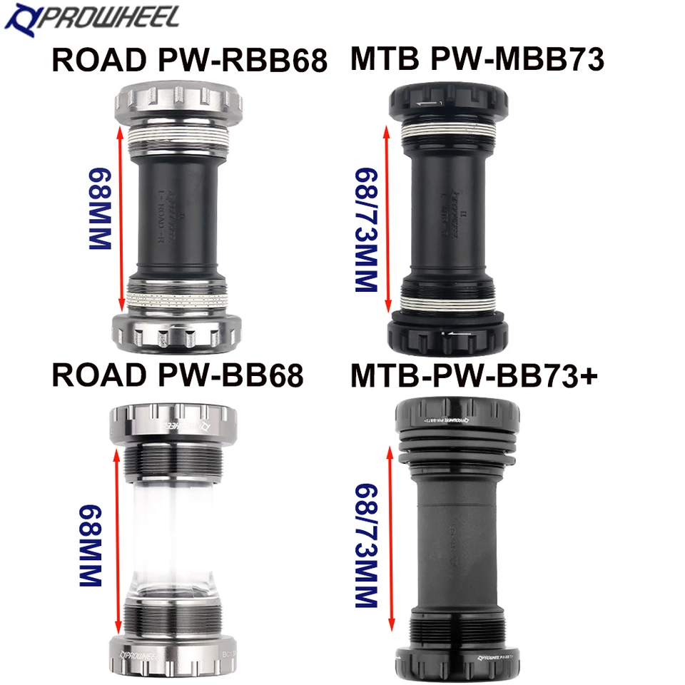PROWHEEL RBB68/BB68/MBB73/BB73 自転車ボトムブラケット MTB/ロード