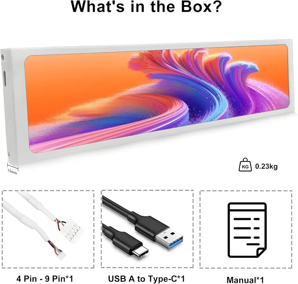 wisecoco 11.3インチ ミニポータブルモニター ips 1920x440 ストレッチ
