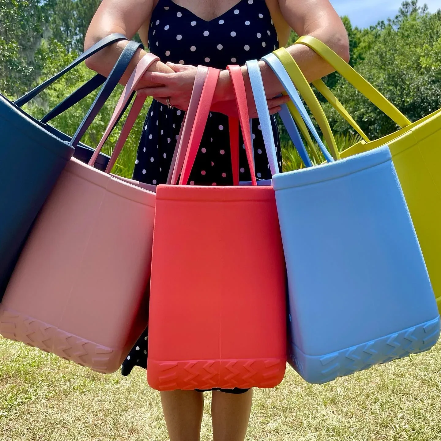 Große mogg taschen große boggs strand tasche eva wasserdichter sommer aufbewahrung skorb mit löchern handtasche einkauf schulter tasche