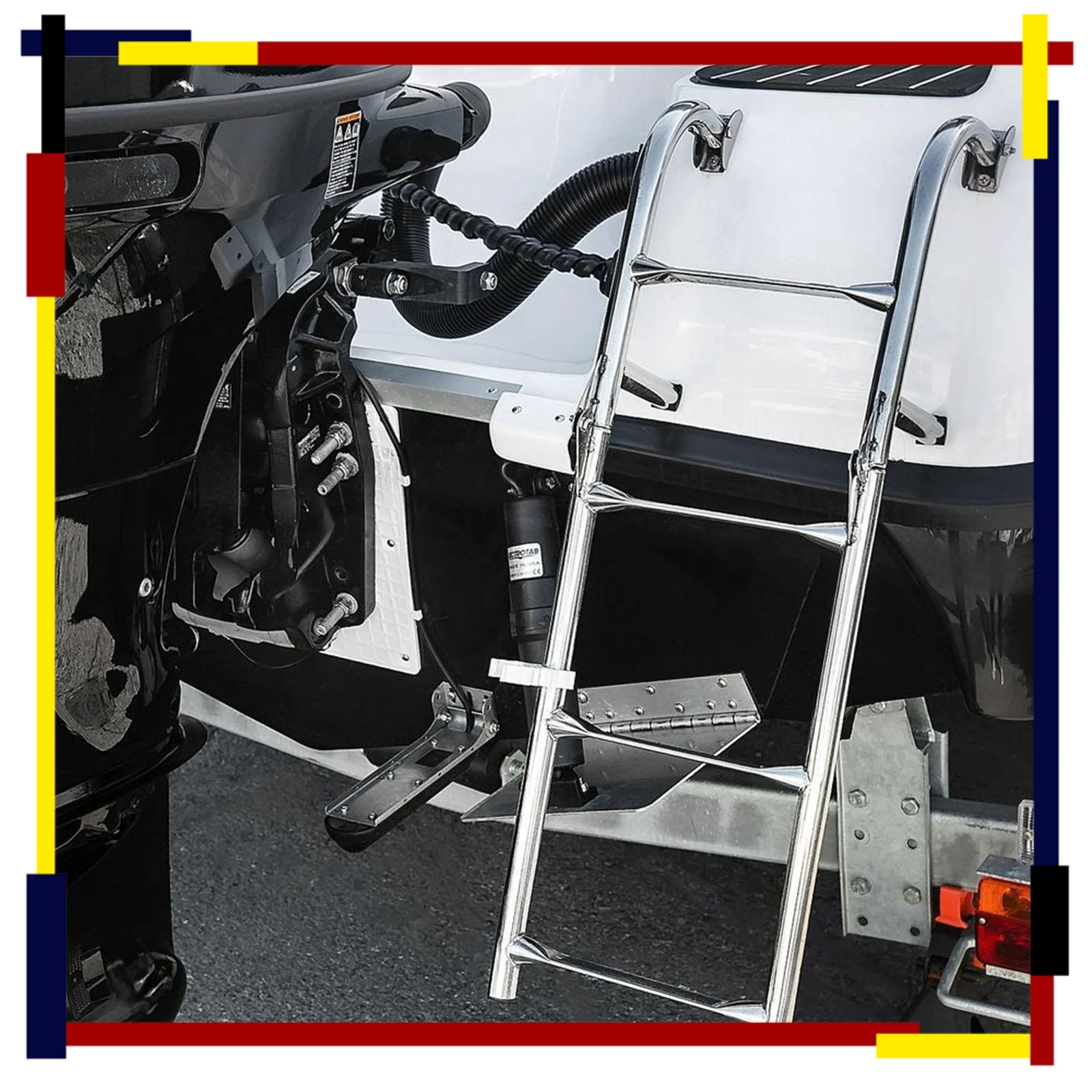 

Boat Ladder Metal Heavy Duty Under Platform Slide Mount Boat Boarding Ladder Marine Ladder Stainless Steel Sport Diver Ladder