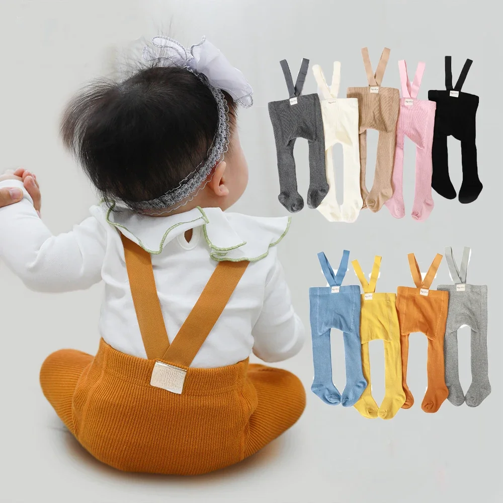 Xmas Baby Girl Boy Stocking 0-24M niemowlę maluch rajstopy dzianinowe noworodka rajstopy z szelkami rajstopy solidne wysokiej talii ogólnie legging — zdjęcie 2