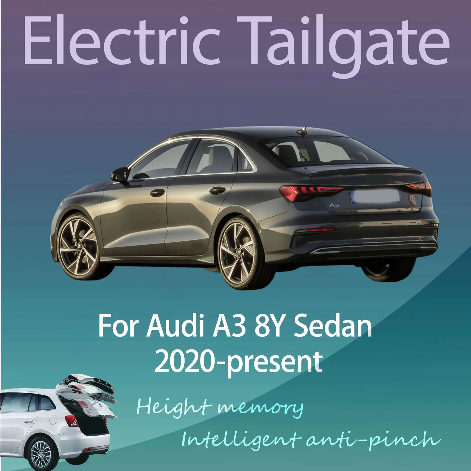 

Для Audi A3 8Y Седан 2020-наст. время: Электрический модифицированный умный автоматический подъемник задней двери багажника с управлением по ключу