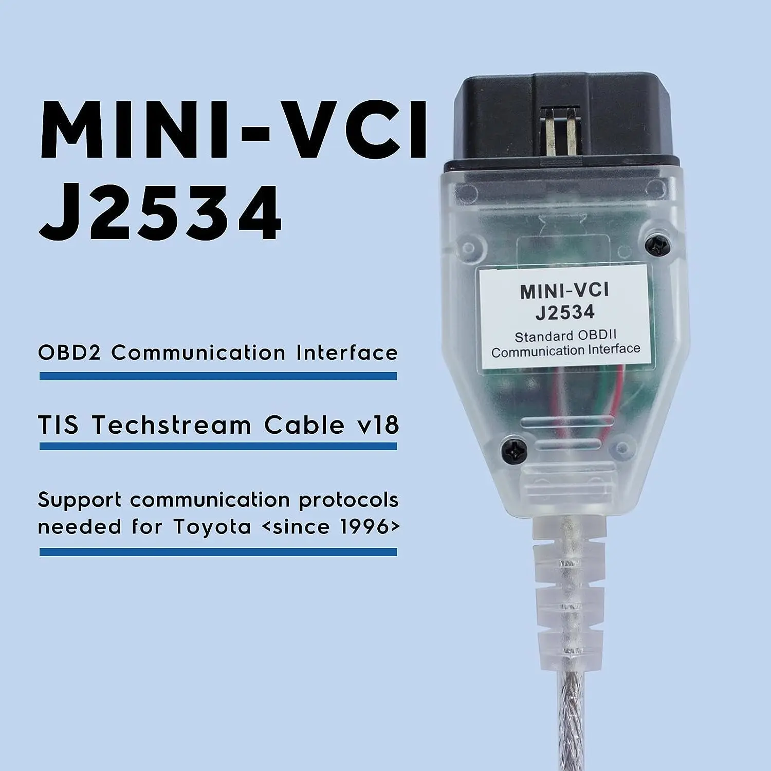 Mini Vci J2534 V18.00.008 لتويوتا TIS Techstream FTDI FT232RL Obd-2 كابل التشخيص DTC محرر البرامج الثابتة V1.4.8 WIN7 WIN10 #2
