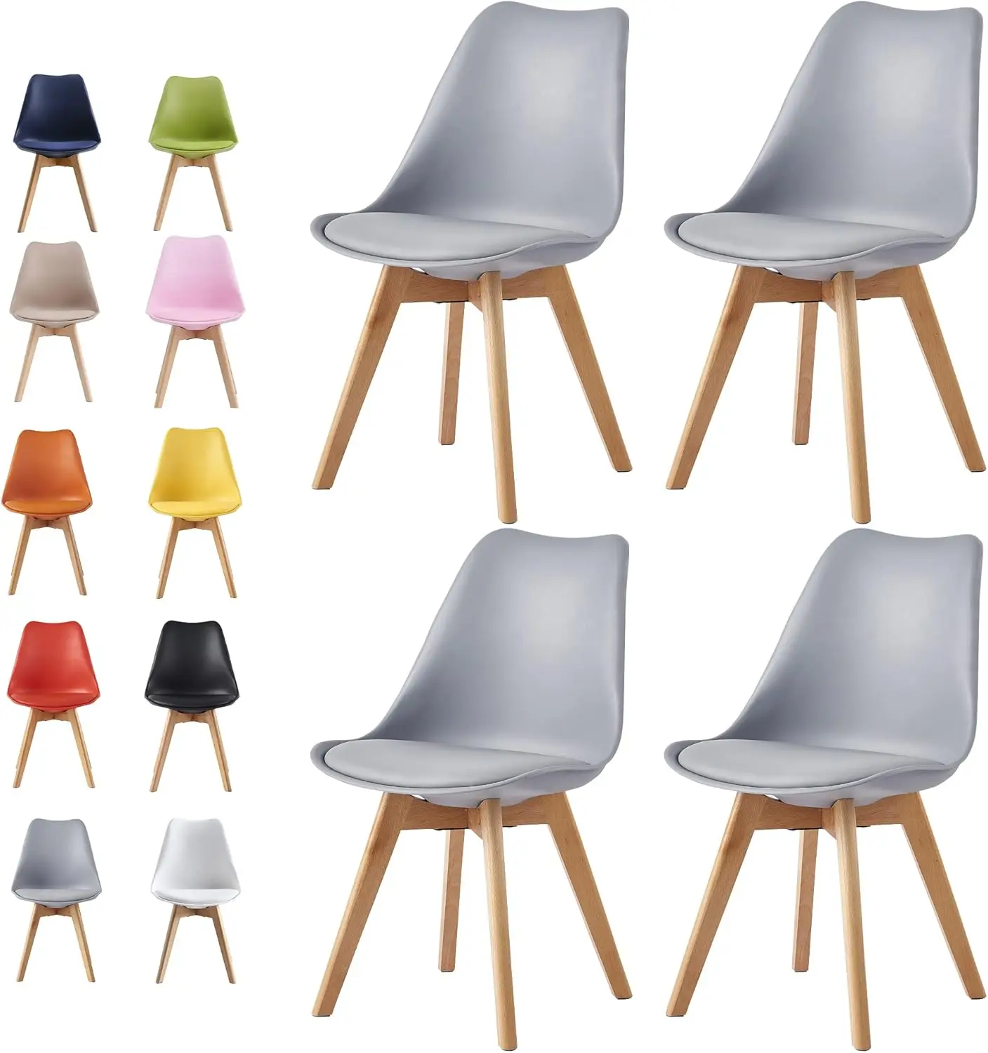 Sillas de comedor MCC Direct Eva, juego de 4, 7 colores 🪑