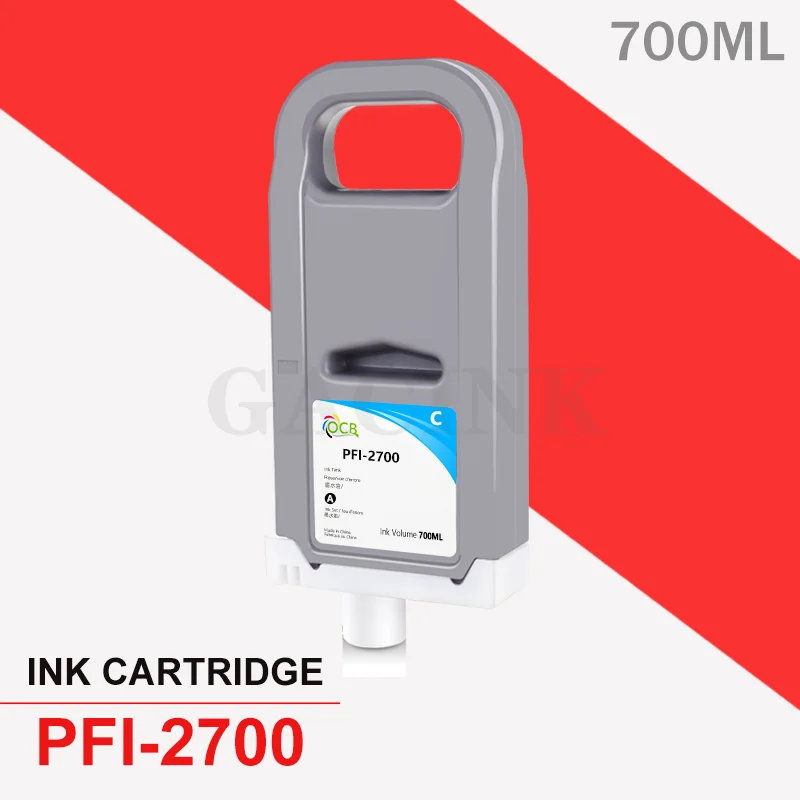 PFI2700 cartouche d'encre PFI-2700 Compatible pour IL imagePROGRAF GP-4000 GP-2000 GP-4600S GP-6600SPrinter avec 700ML encre pigmentée