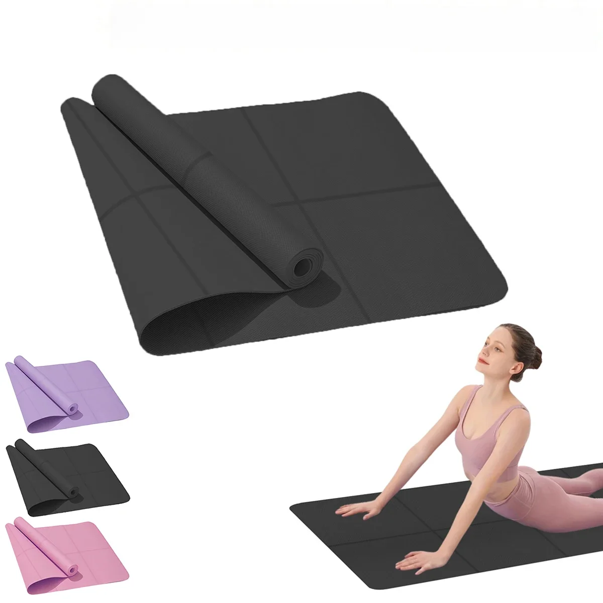Mata do jogi sport fitness EVA wygodna pianka 4mm gruba mata do jogi sportowa mata do jogi i pilates gimnastyczna — zdjęcie 2