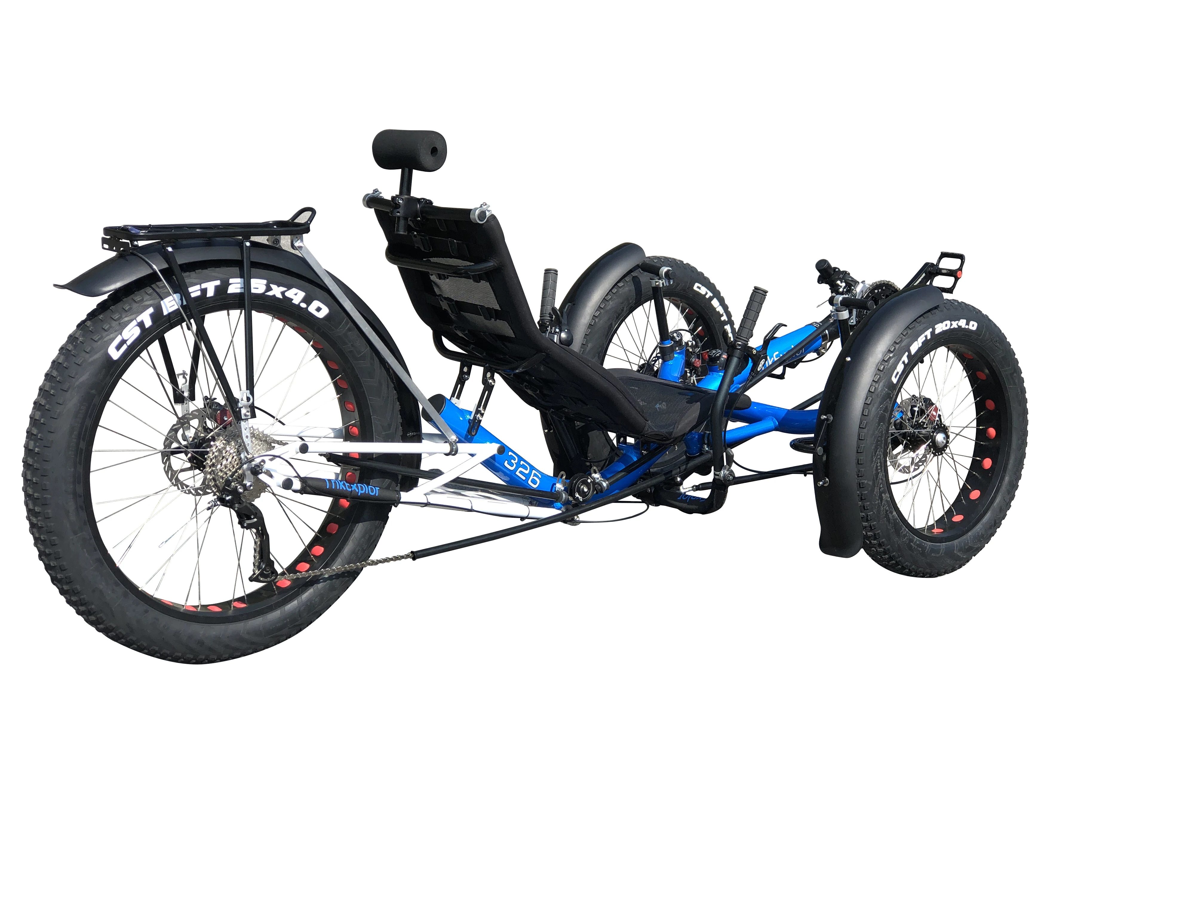 Aluminum Alloy Frame 4.0inch Fat Tire Recumbent Trike