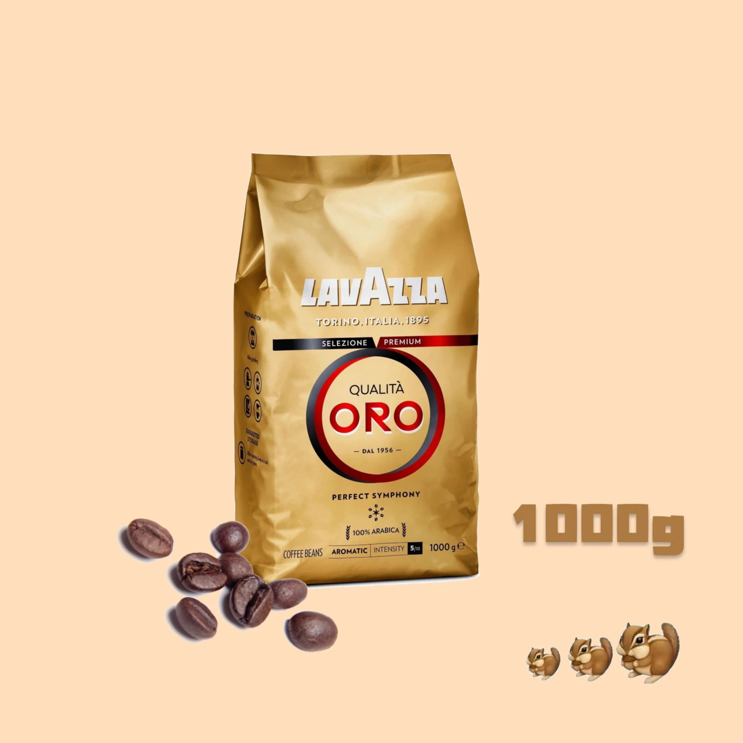 Kawa ziarnista Lavazza Qualita Oro 1000g 100% Arabica