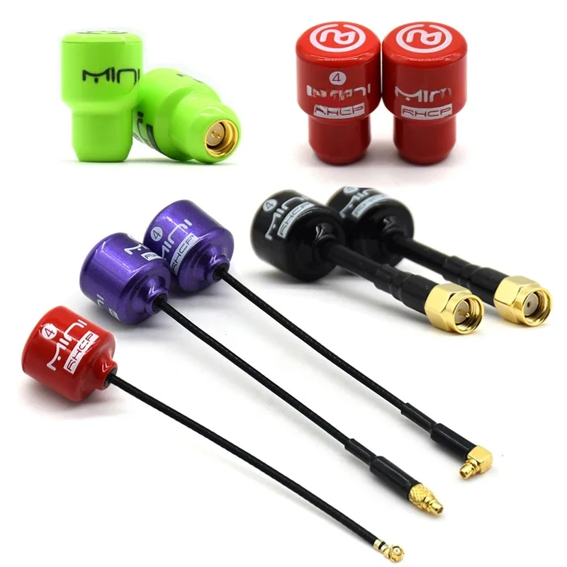 Mini RHCP 5.8G Lollipop 4 antenne haute gain 2.8Dbi FPV émetteur/récepteur SMA/RP-SMA/MMCX/UFL antenne pour drone de course RC FPV