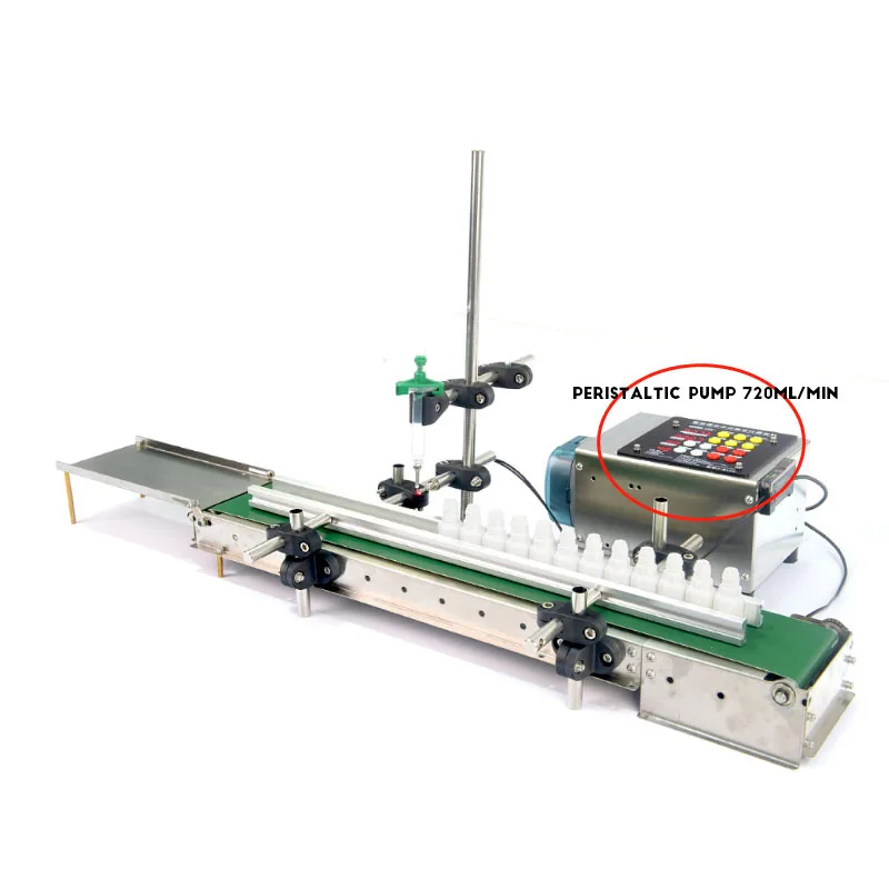 fully automatic conveyor belt single-head liquid peristaltic pump dispensing induction filling machine high precision