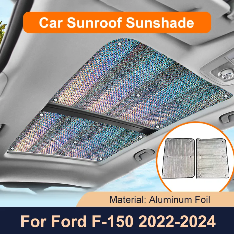 

for Ford F-150 F 150 F-Series 2021 2022 2023 2024 Car Sunroof Sunshade Roof Sunscreen Heat Insulation Windscreen Accessories 2x